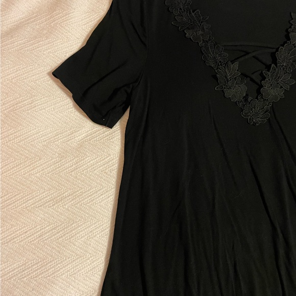 Topshop black criss cross shirt - Picture 4 of 5